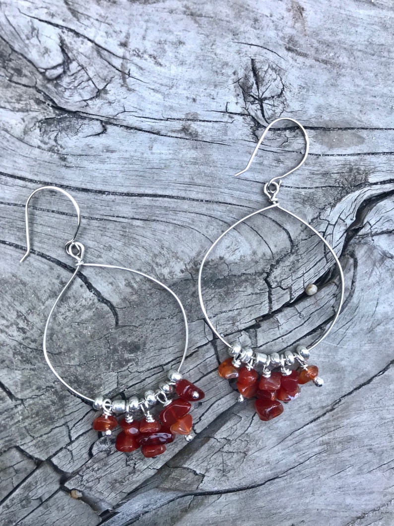 Amazonite Gemstone Chandelier Silver Earrings