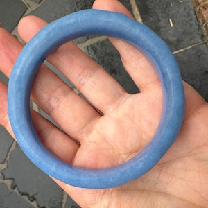 Blue Resin Bangle semi Matte , Art Bangles , Artsy Bangle Gift