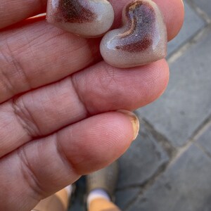 Resin Love Heart Stud Earrings image 3