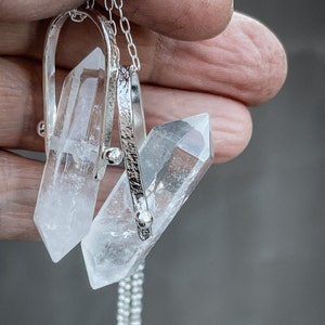 Crystal Rock Quartz April Birthstone Necklaces image 3