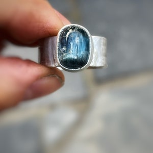 Blue Denim Tourmaline Custom Made Artisan Rings image 3