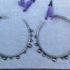 Unique Handmade Large Hoop Statement Earrings image 5