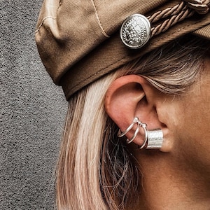 Triple Silver Ear Cuff Earring No Piercing