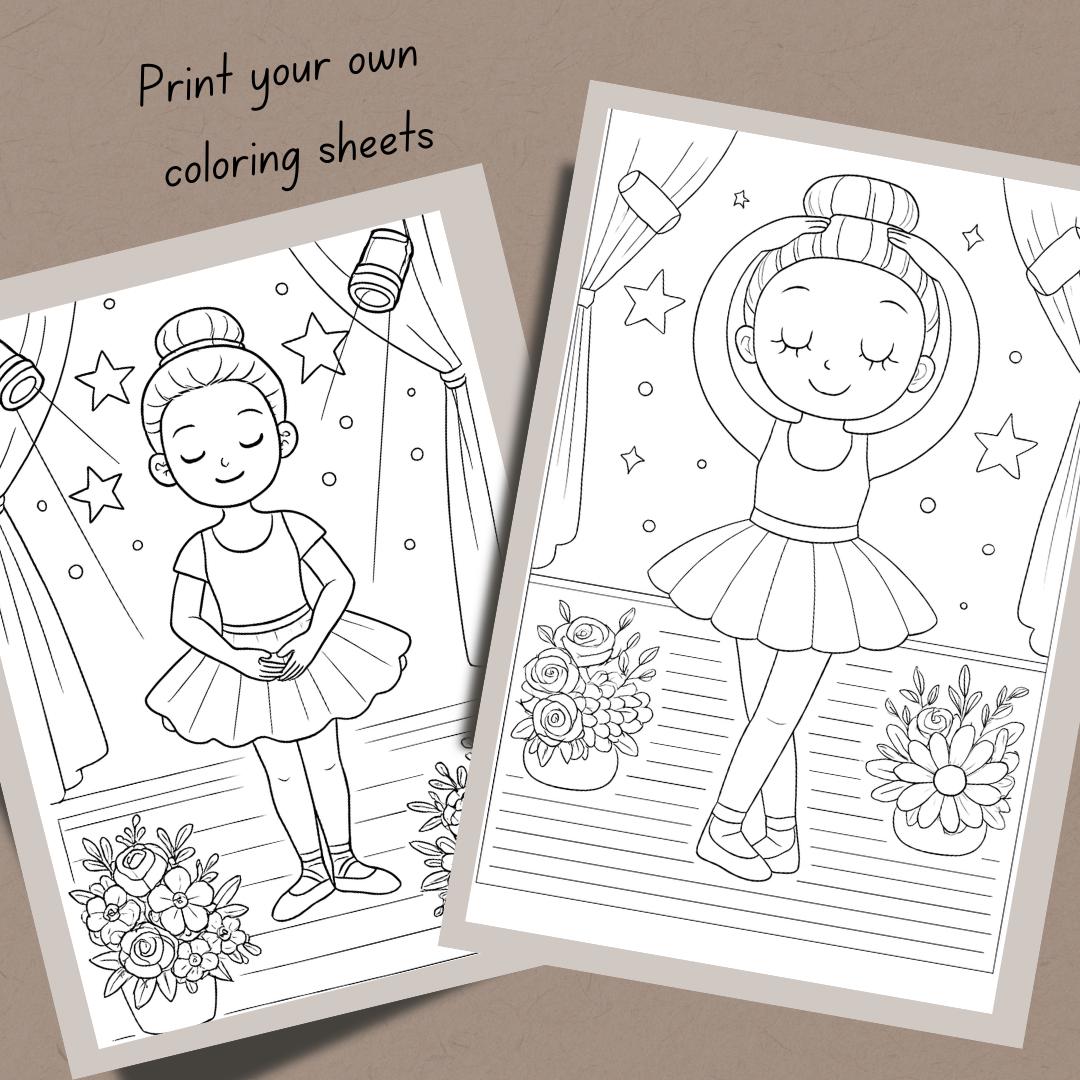 Ballet Positions Coloring Sheets - Etsy