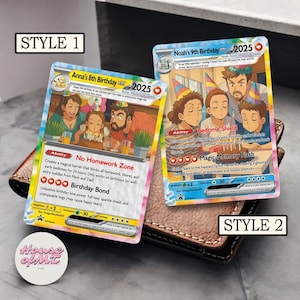 Personalized PokeCard – Custom Photo Art Card for Birthday, Anniversary, Proposal, Wedding or Engagement | Unique Gift for Couples & Fans
