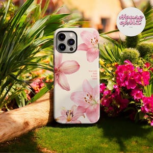 Hibiscus Flower iPhone Case – Aesthetic Pink Floral Protective Cover | Tropical Plant Print for iPhone Pro Max Plus Mini