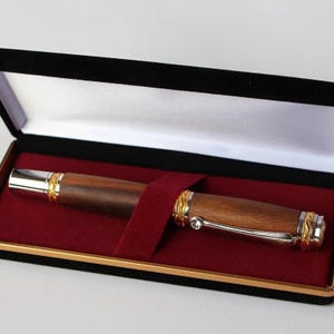 Majestic Pen – Luxury Handcrafted Fountain or Rollerball, Exotic Wood, Personalised Gift, Custom Executive Office Pen, Graduation