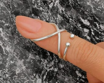 Sterling Silver Finger Splint Ring, Arthritis Mallet Trigger EDS Support Jewelry