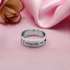 I Fuckin Love You Ring - Etsy