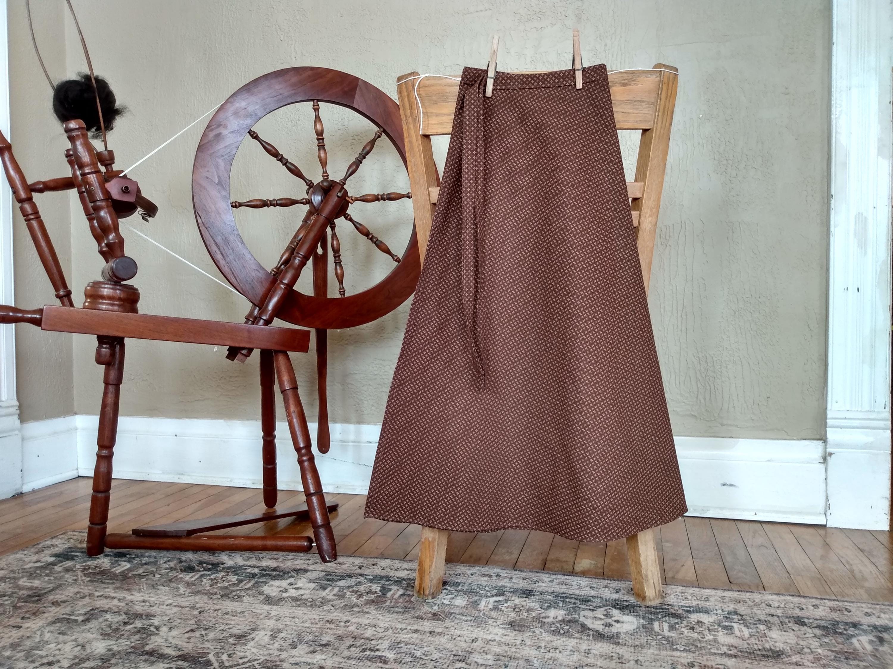 Amelia Wrap Skirt - 100% Cotton, Prairie Brown, Made in USA