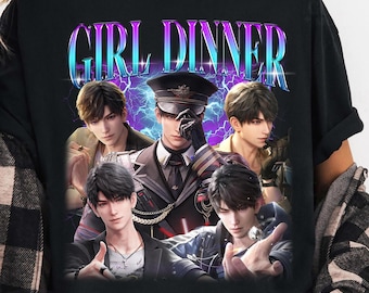 Anime Graphic T-Shirt: Caleb Shirt Girl Dinner Love and Deepspace Design