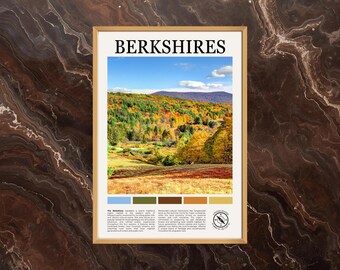 Berkshires Poster: Massachusetts Poster, Berkshires Print, Berkshires Real Photo, Massachusetts Paint, Wall Art, Travel Poster, Home Decor