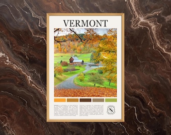 Vermont Poster: Vermont Print, Vermont Paint, Vermont Photo, Vermont Wall Art, Vermont Travel Poster, Vermont