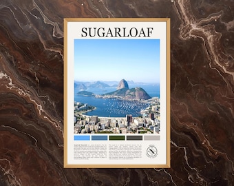 Sugarloaf Mountain Poster: Sugarloaf Mountain Print, Sugarloaf Mountain Paint, Rio de Janeiro Poster, Brazil Poster Print, Brazil Paint