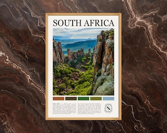 Póster de Sudáfrica: Decoración del hogar, Impresión, Fotografía, Arte mural, Arte de viajes