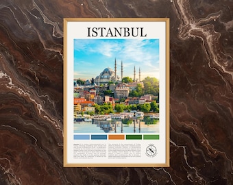 Istanbul Poster: Turkey Poster, Istanbul Print, Istanbul Paint, Istanbul Photo, Istanbul Wall Poster, Turkey Poster Print