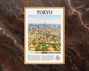 Plakat z Tokio: Plakat z Japonii, Druk z Tokio, Farba z Tokio, Zdjęcie z Tokio, Sztuka ścienna z Tokio, Druk plakatu z Tokio