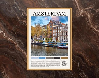 Amsterdam Poster: Amsterdam Print, Amsterdam Paint, Amsterdam Photo, Netherlands Poster, Netherlands Poster Print, Amsterdam Travel Print