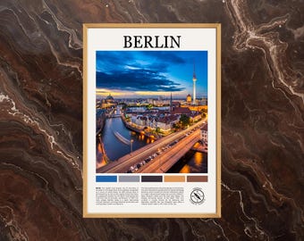 Berlinposter: Berlintryck, Berlinmålning, Berlinfoto, Tysklandposter, Tysklandväggkonst, Tysklandpostertryck, Tysklandheminredning