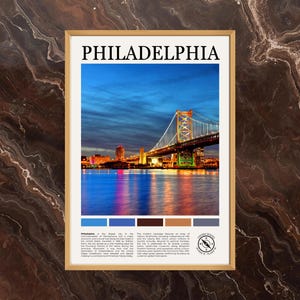 Fotografitryck från Benjamin Franklin-bron, affisch från Philadelphia, verkligt foto från Philadelphia, väggkonst för landmärkesbro, konstverk, present