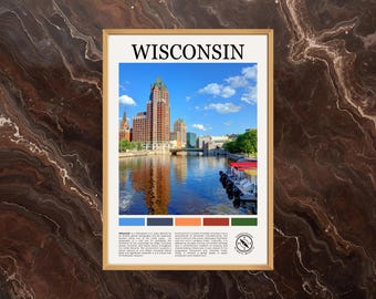 Milwaukee RiverWalk Poster: Wisconsin Poster, Wisconsin Print, Wisconsin Photo, Wisconsin Wall Art, Wisconsin Travel Poster, Wisconsin