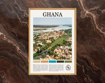 Ghana Poster: Ghana Print, Ghana Paint, Ghana Photo, Ghana Wall Art, Ghana Travel Poster, Ghana Poster Print, Ghana Home Decor, Ghana