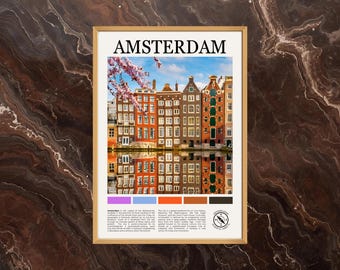 Amsterdam Poster: Amsterdam Print, Amsterdam Paint, Amsterdam Photo, Netherlands Poster, Netherlands Poster Print, Amsterdam Travel Print