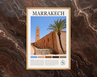 Poster Marrakech: Marokko poster, Marrakech-print, Marrakech verf, Marrakech foto, Marrakech muurkunst, Marrakech poster print, Marokko