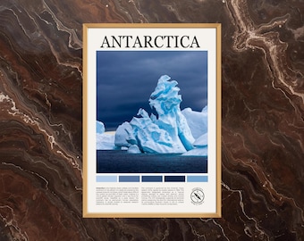 Antarctica Poster: Antarctica Print, Antarctica Paint, Antarctica Photo, Antarctica Wall Art, Antarctica Travel Poster, Antarctica Decor