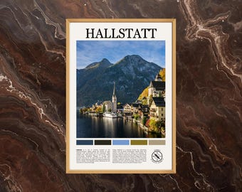 Hallstatt Poster: Österreich Poster, Hallstatt Druck, Hallstatt Wandkunst, Hallstatt Foto, Hallstatt Malerei, Österreich druckbares Poster