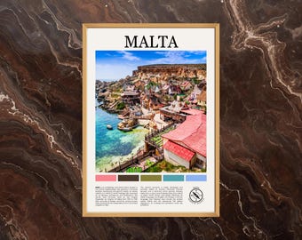 Malta Poster: Malta Print, Malta Paint, Malta Photo, Malta Wall Art, Malta Travel Poster, Malta Poster Print, Malta Home Decor