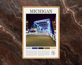Grand Rapids Poster: Michigan Poster, Michigan Print, Michigan Photo, Michigan Wall Art, Michigan Travel Poster, Michigan Home Decor, USA