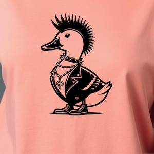 Punk Rock Baby Chick T-Shirt: Mohawk & Leather Jacket Graphic Tee