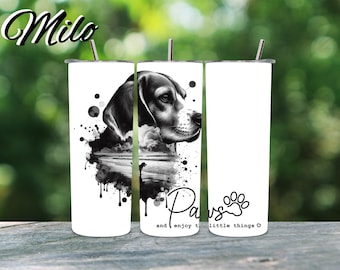 Personalisierter Beagle Becher: Isolierter Edelstahl Reisebecher