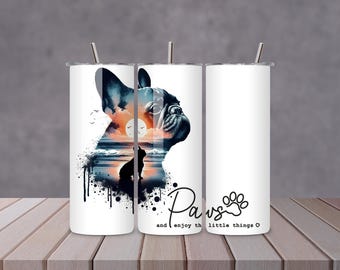 French Bulldog Dog Tumbler – 20oz Stainless Steel Mug Gift Frenchie Cup