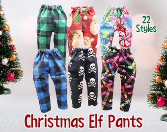 Pantalones de duende navideño – Ropa para muñecas de duende de 30 cm – 22 estilos – Colección variada