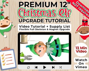 12"Weihnachts Elfe Puppen Zubehör Tutorial: DIY 1/6 Anleitung (Digitaler Download) 1 6