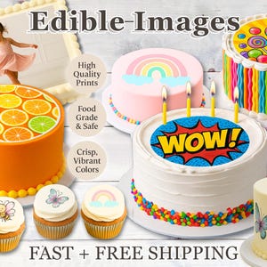 Custom Edible Cake and Cupcake Toppers: Personalized Image Prints for Desserts