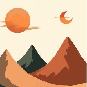 Moon Over Mountains