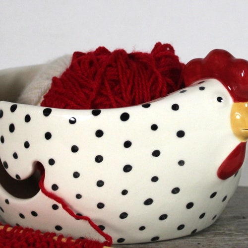 Hen Knitting Bowl Yarn Bowl Pottery Ceramic Gift Knitter Etsy