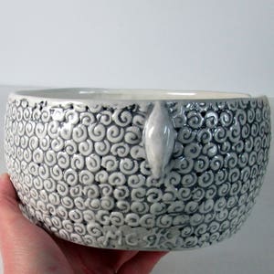 Large Sheep Yarn bowl Pottery Ceramic Knitter gift Ready to ship image 5