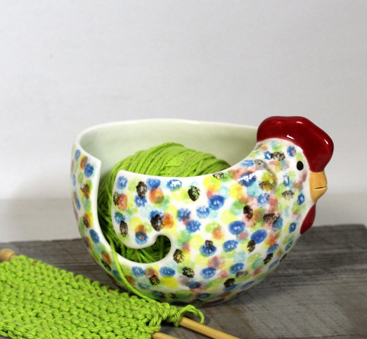  Multi Purpose Wooden Yarn Bowl - Yarn Holder Rosewood -  Knitting Bowl Handmade Wooden Yarn Bowl for Knitting and Crochet