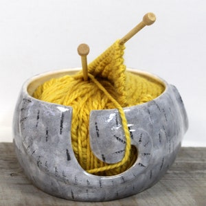 Cat Yarn Bowl Gift for knitter Pottery Ceramic Ready to ship image 4