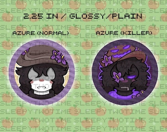 2.25 inch roblox forsaken azure pinback buttons (RETIRED)