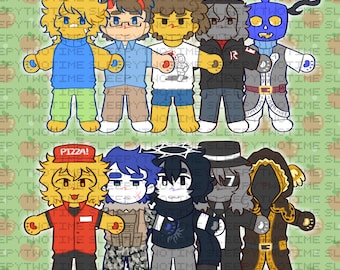 3 inch roblox forsaken acrylic keychain charms survivor set (RETIRED)