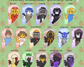 3 inch roblox forsaken ship heart keychains (RETIRED)