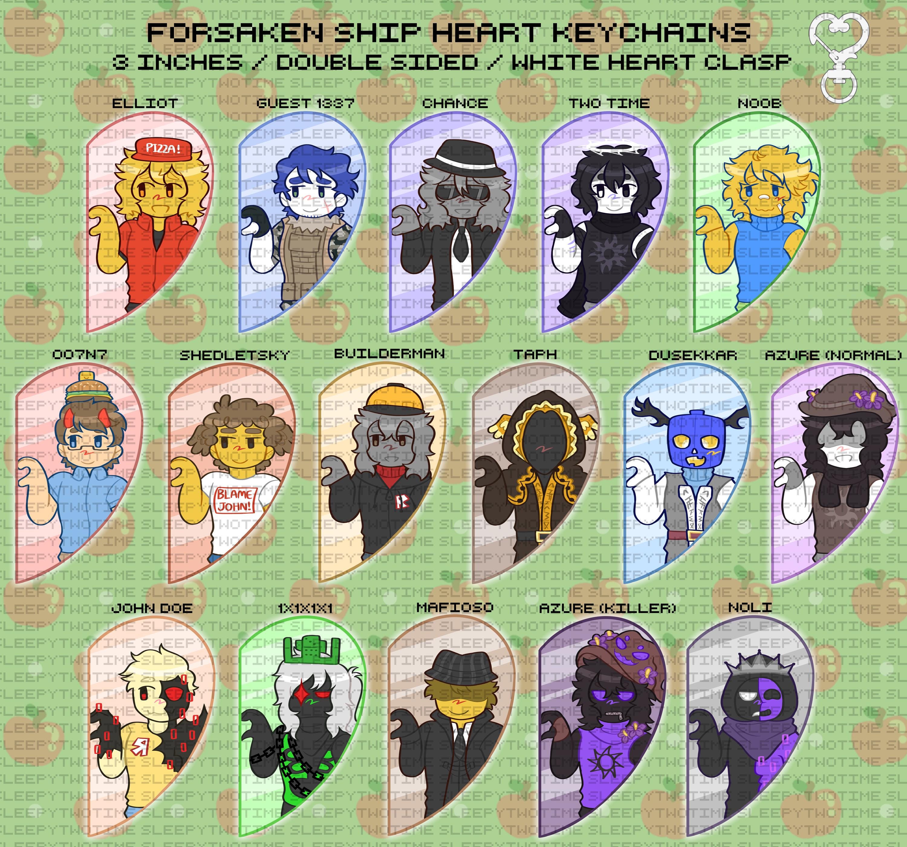 3 Inch Roblox Forsaken Ship Heart Keychains (RETIRED) - Etsy