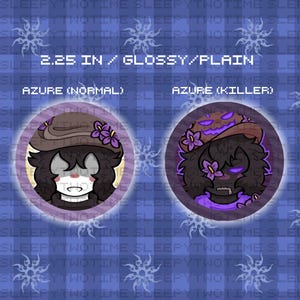 2.25 inch forsaken azure pinback buttons