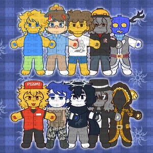 3 inch forsaken acrylic keychain charms survivor set