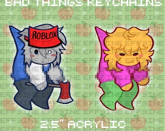 roblox bad things ivan & andrew 2.5 inch epoxy keychain charms [PREORDER]